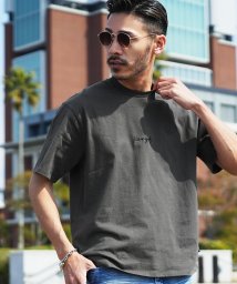 JIGGYS SHOP(ジギーズショップ)/KANGOL(カンゴール)刺繍ロゴTシャツ / Tシャツ クルーネック メンズ ブランド 半袖 半袖Tシャツ ティーシャツ 刺繍/チャコールグレー系1