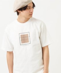 a.v.v (MEN)(アー・ヴェ・ヴェメンズ)/【接触冷感】スクエアプリントTシャツ/ホワイト