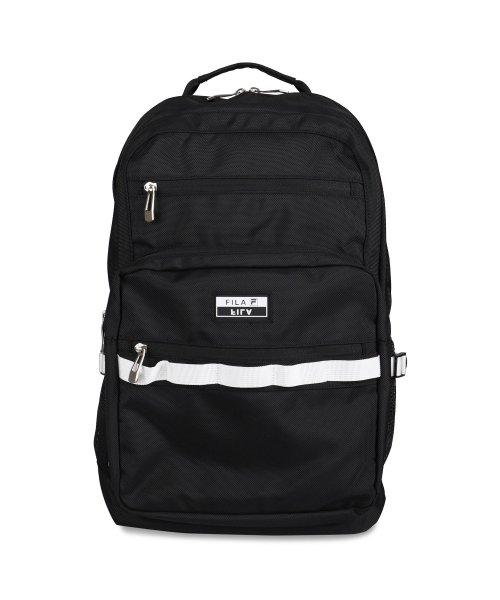 FILA(フィラ)/FILA フィラ リュック バッグ バックパック メンズ レディース 27L 撥水 大容量 通学 BACKPACK ブラック ホワイト カーキ オーロラ 黒 白/ブラック系1