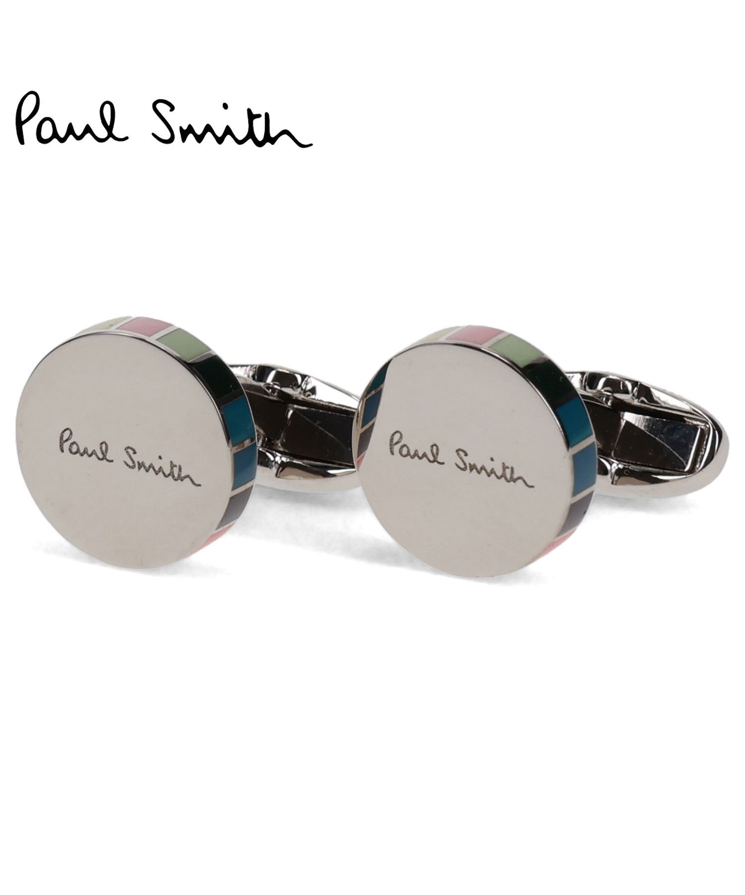 新品 ポールスミス PAUL SMITH カフスボタン CUFFLINKS シルバー/マルチ