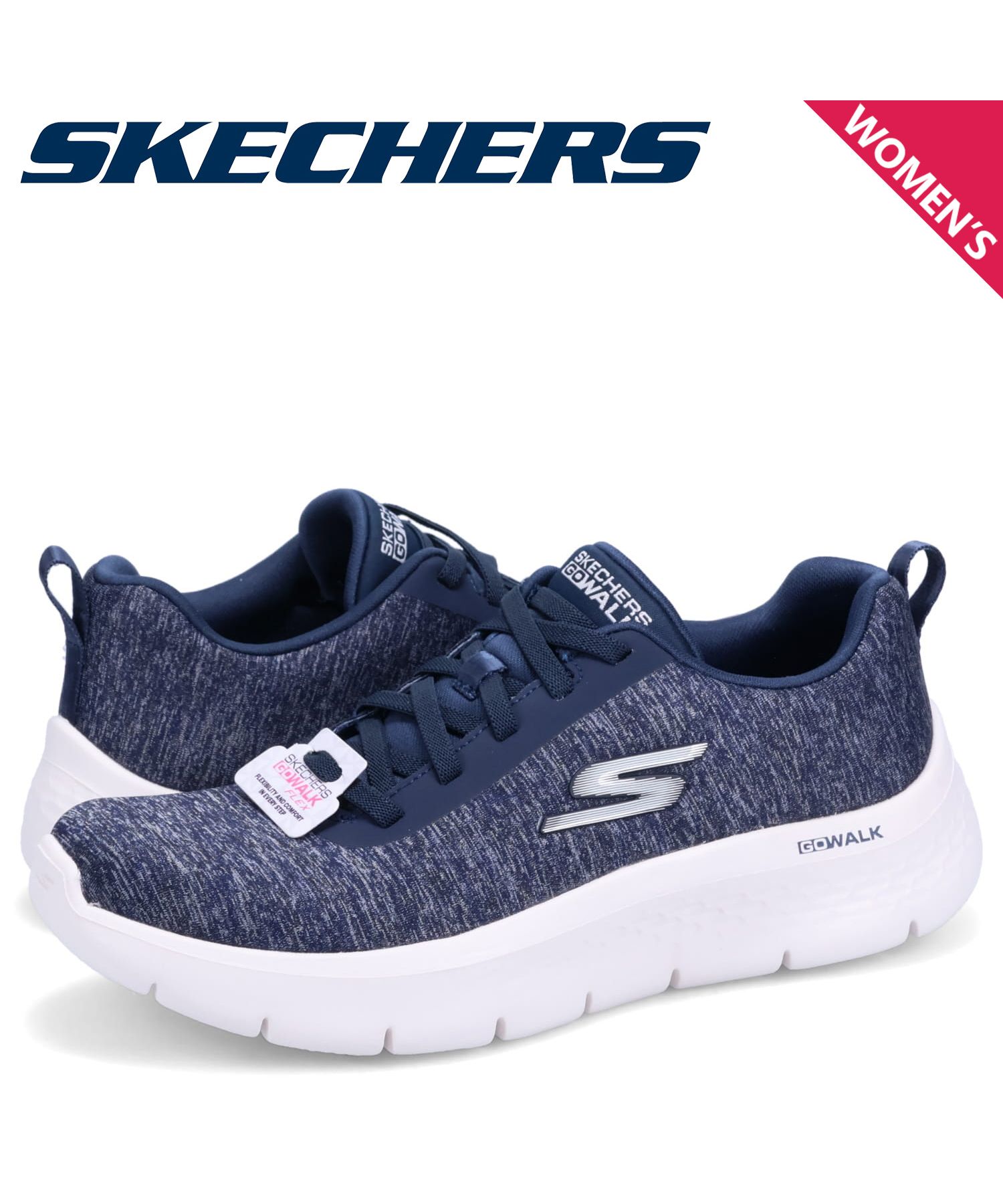 【未使用】SKECHERS メッシュスニーカー 23.5cm WHT【0532】