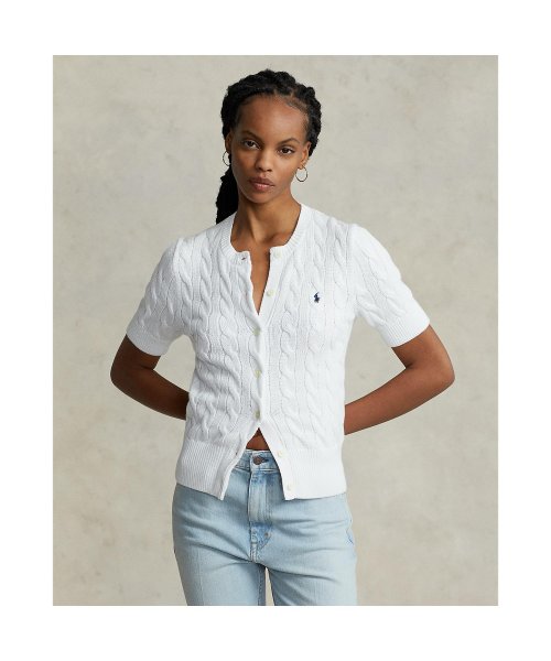 ケーブルニット ショートスリーブ カーディガン(505254616)｜阪急  