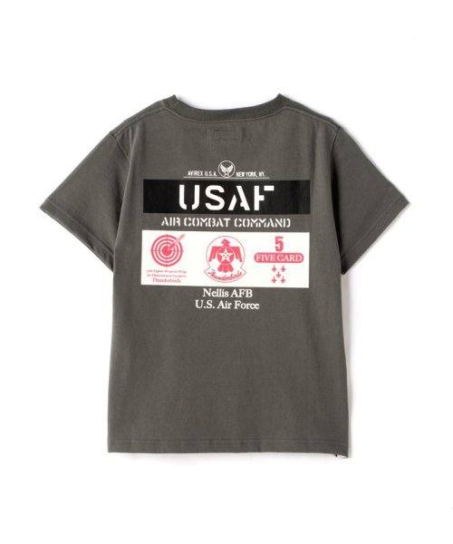 AVIREX(AVIREX)/《KID'S/キッズ》USAF THUNDERBIRDS SHORTSLEEVE T－SHIRT / サンダーバーズ 半袖 Tシャツ/セージ1