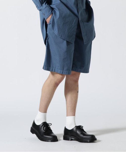 GARDEN(ガーデン)/YOKE/ヨーク/Garment Dye Stripe Belted Wide Shorts/グリーン