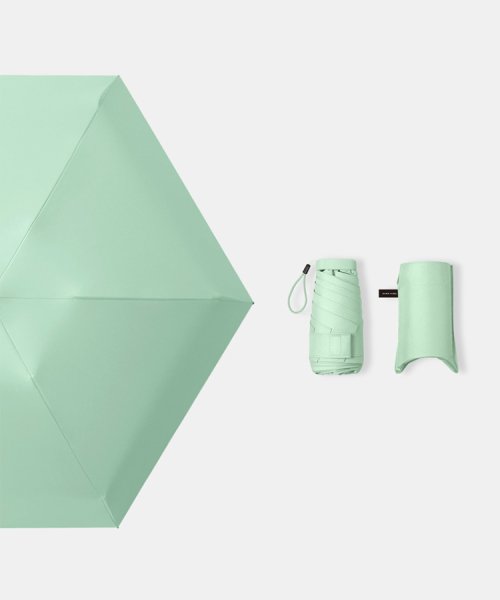 SEU(エスイイユウ)/折りたたみ日傘 晴雨兼用 完全遮光 UVカット コンパクト 韓国ファッション SEU/グリーン