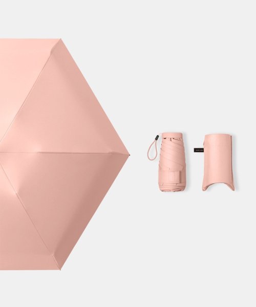 SEU(エスイイユウ)/折りたたみ日傘 晴雨兼用 完全遮光 UVカット コンパクト 韓国ファッション SEU/ピンク