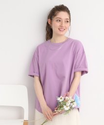 SHOO・LA・RUE　DRESKIP(シューラルー／ドレスキップ)/【遮熱/接触冷感/UVカット】AIR SHIELRD オーバーサイズTシャツ/パープル（080）