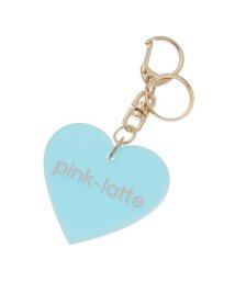 PINK-latte(ピンク　ラテ)/ハート型ロゴプレートチャーム/ライトブルー（091）