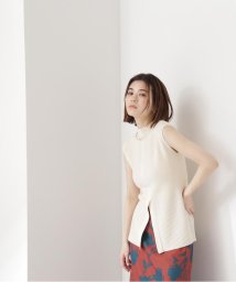 NATURAL BEAUTY BASIC(ナチュラルビューティーベーシック)/リブ切替ニットベスト/エクリュ1