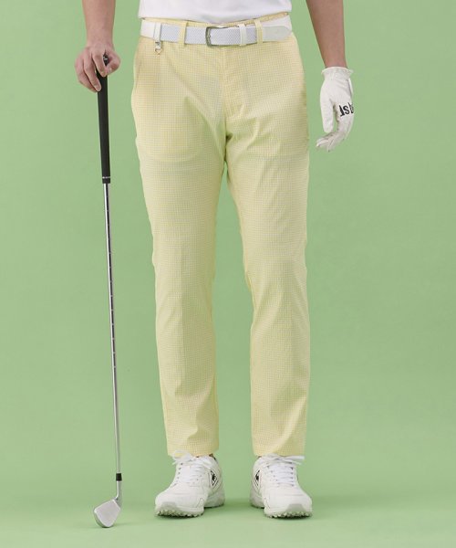 le coq sportif GOLF (ルコックスポルティフ（ゴルフ）)/【73cmサイズ展開あり】サンスクリーン サッカー小柄サマーロングパンツ【アウトレット】/イエロー