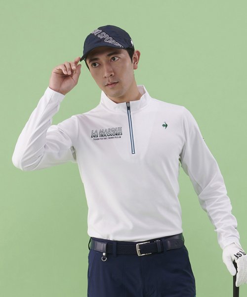 le coq sportif GOLF (ルコックスポルティフ（ゴルフ）)/EXcDRY長袖シャツ (吸汗速乾/UV CUT(UPF15)/高速ドライ/EXcDRY D－Tec（エクシードライ　ディーテック）【【アウトレット】/ホワイト