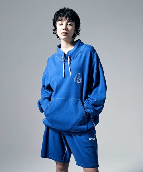 Penguin by Munsingwear(ペンギン　バイ　マンシングウェア)/”BOGEY MAN” STAND COLLAR SWEAT SHIRT/ボギーマン　スタンドカラースェットシャツ【アウトレット】/ブルー