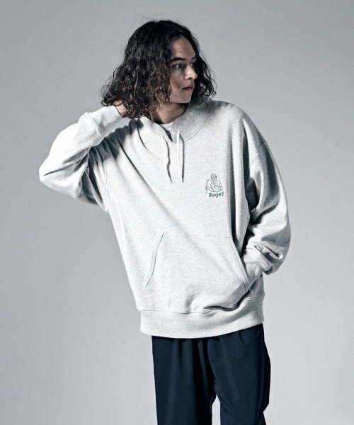 Penguin by Munsingwear(ペンギン　バイ　マンシングウェア)/”BOGEY MAN” STAND COLLAR SWEAT SHIRT/ボギーマン　スタンドカラースェットシャツ【アウトレット】/グレー