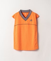 FILA（ZETT Ladies）(フィラ（ゼット　レディース）)/【テニス】脇パイピング ノースリーブTシャツ スポーツウェア レディース/オレンジ