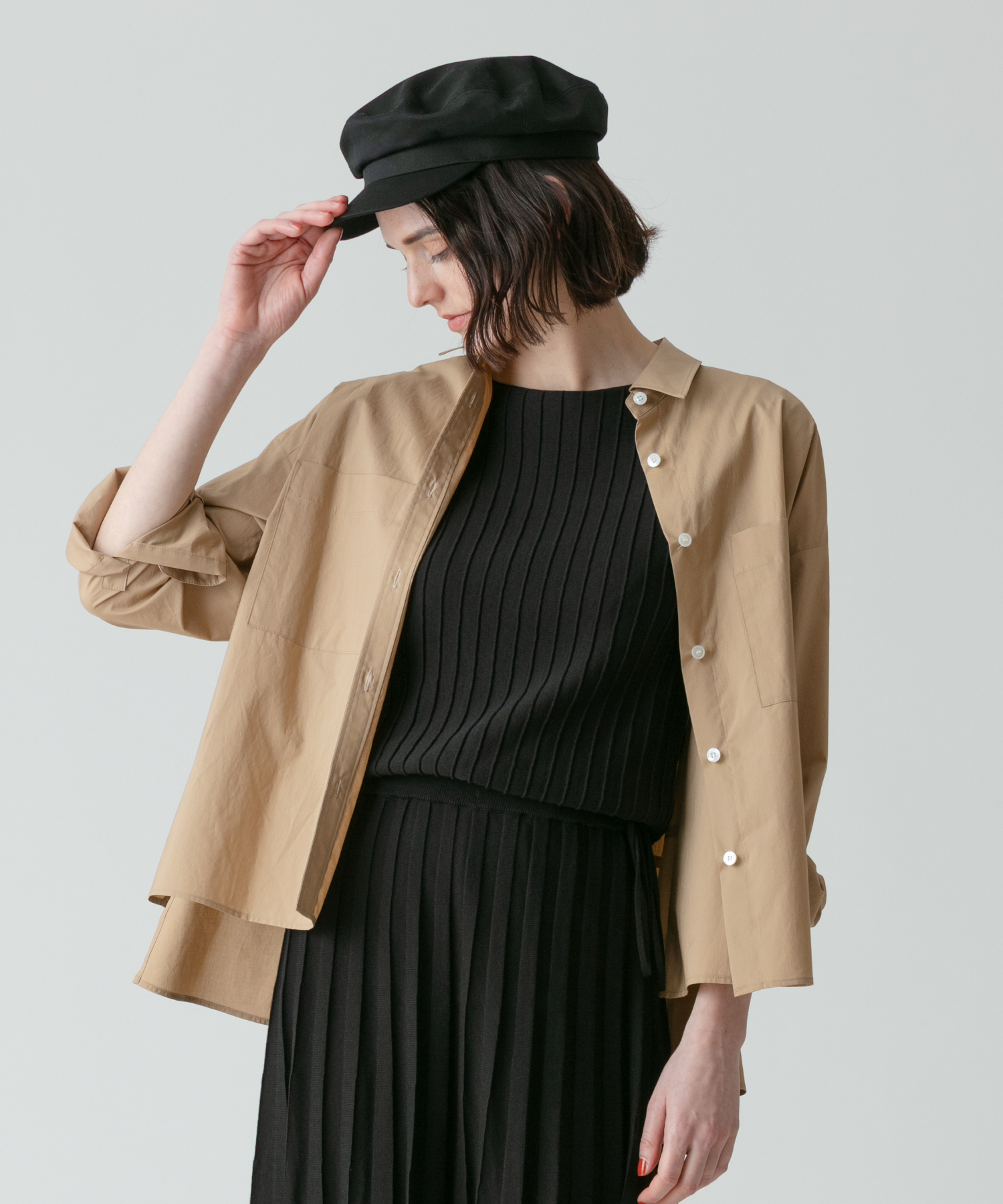 ステップヘムワイドシャツ