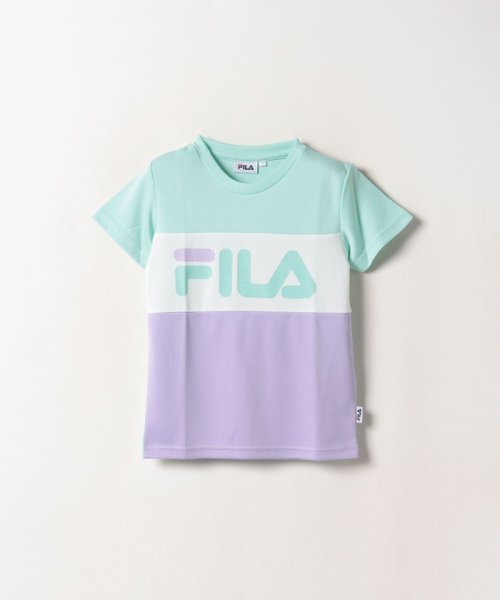 FILA（kids）(フィラ（キッズ）)/【ラン】三段切替 半袖Tシャツ ガールズ/ミント