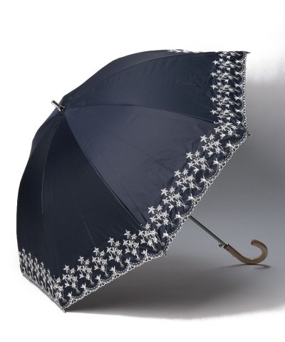 晴雨兼用日傘　ラメ×フラワー刺繍