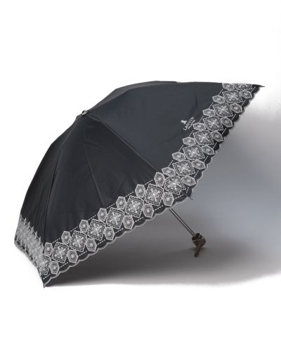 晴雨兼用折りたたみ日傘　幾何刺繍