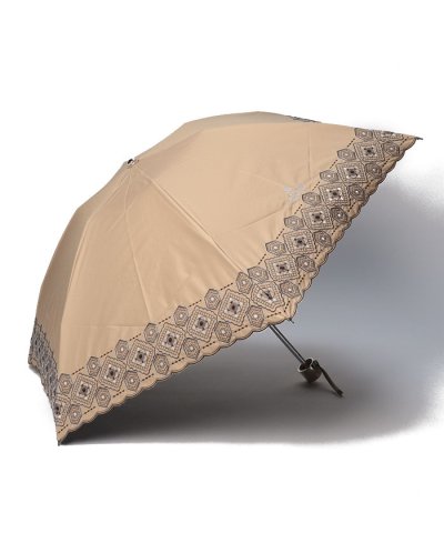 晴雨兼用折りたたみ日傘　幾何刺繍