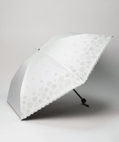 晴雨兼用折りたたみ日傘　スカラ刺繍