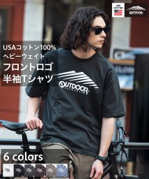 OUTDOOR PRODUCTS(アウトドアプロダクツ)/【OUTDOORPRODUCTS】USAコットン100% ロゴT ビッグシルエット BIG オーバーサイズ ロゴドン/チャコールグレー