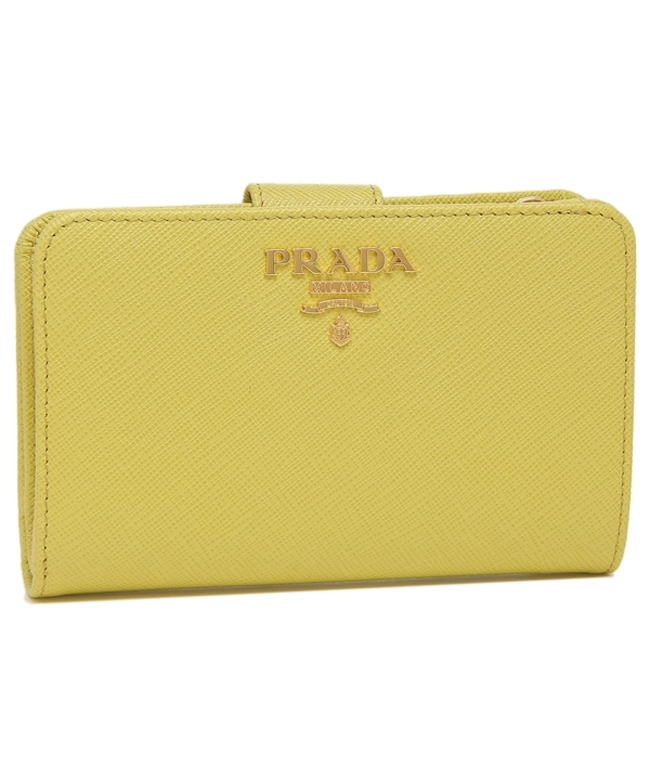 PRADA 二つ折り サフィアーノ イエロー定価75900円でした