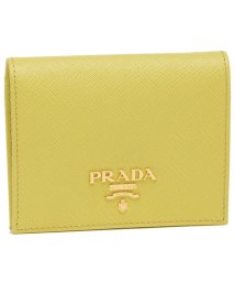 PRADA/プラダ 二つ折り財布 サフィアーノメタルオロ ミニ財布 イエロー レディース PRADA 1MV204 QWA F0322/505256103