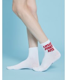 ar/mg(エーアールエムジー)/【8】【LSB－LG－062U】【Little Sunny Bite】Quarter Logo socks/ホワイト