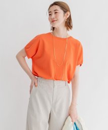 NIJYUSANKU（LARGE SIZE）(２３区（大きいサイズ）)/【洗える/好評につき新色追加】レーヨンポリエステルストレッチ プルオーバー ニット/オレンジ系