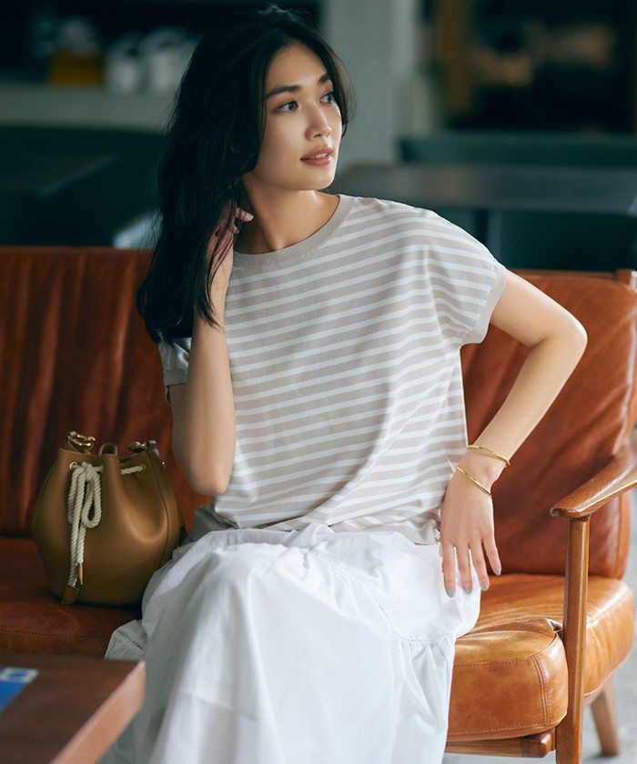 23区 ニジュウサンク  長袖ニット 未使用品 大きいサイズ:44 KRWWSW0559 ベージュ アルパカ レディース  トップス 滝沢眞規子着用 楽天市場】アルパカ（ブランド23区）（レディースファッション