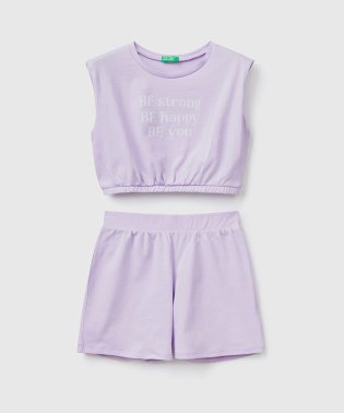 BENETTON (UNITED COLORS OF BENETTON GIRLS)/キッズプリントノースリーブTシャツ＆ショートパンツ（セットアップ）G/505237969