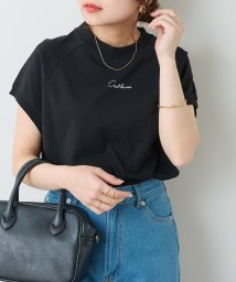 NICE CLAUP OUTLET(ナイスクラップ　アウトレット)/【WEB限定カラー有/新色追加】綿100%、大人の華奢見えカットソー/ブラック系