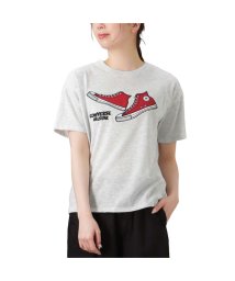 MAC HOUSE(women)(マックハウス（レディース）)/CONVERSE コンバース シューズアップリケ半袖Tシャツ 3282－5670/グレー