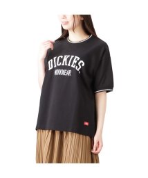 MAC HOUSE(women)(マックハウス（レディース）)/Dickies ディッキーズ リブライン半袖Tシャツ 3287－7936/ブラック