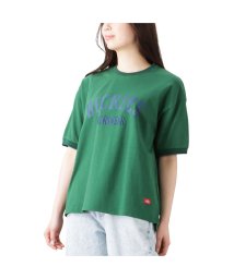 MAC HOUSE(women)(マックハウス（レディース）)/Dickies ディッキーズ リブライン半袖Tシャツ 3287－7936/グリーン