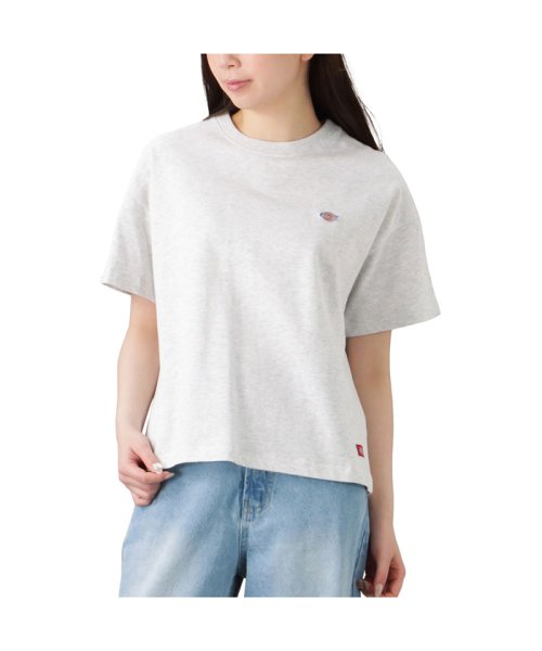 MAC HOUSE(women)(マックハウス（レディース）)/Dickies ディッキーズ ベーシックワンポイント刺繍Tシャツ 3287－7933/グレー