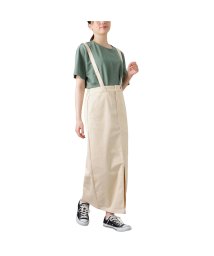 MAC HOUSE(women)(マックハウス（レディース）)/Dickies ディッキーズ サスペンダー付きタイトスカート 3187－6402/アイボリー