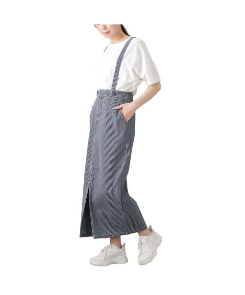 MAC HOUSE(women)(マックハウス（レディース）)/Dickies ディッキーズ サスペンダー付きタイトスカート 3187－6402/ネイビー