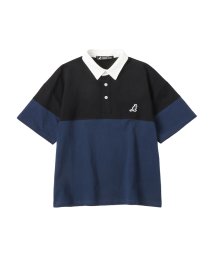 MAC HOUSE(kid's)(マックハウス（キッズ）)/KANGOL カンゴール ヨーク切替ラガーシャツ 887455/ネイビー×ブラック