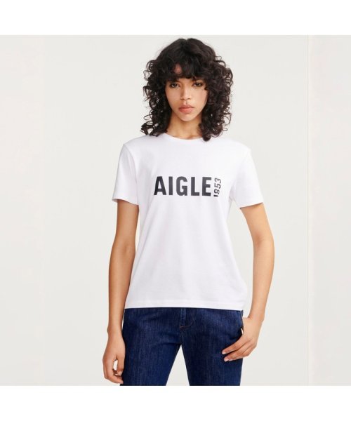 AIGLE(エーグル)/ショートスリーブロゴTシャツ/ホワイト