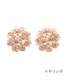 cream dot/淡く艶めく小花を集めたブーケピアス/イヤリング/502427680