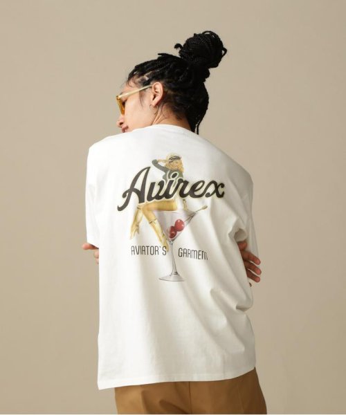 AVIREX(AVIREX)/《WEB&DEPOT限定》COCKTAIL LOGO PIN－UP SHORT SLEEVE T/Tシャツ/ホワイト
