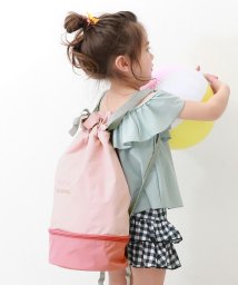 devirock(デビロック)/ガールズプールバッグ ナップサック 子供服 キッズ 女の子 水着 プールグッズ ビーチバッグ /ピンク