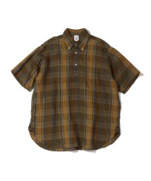 SHIPS MEN(シップス　メン)/Southwick Gate Label: リネン ボタンダウン プルオーバーシャツ S/S/イエロー系