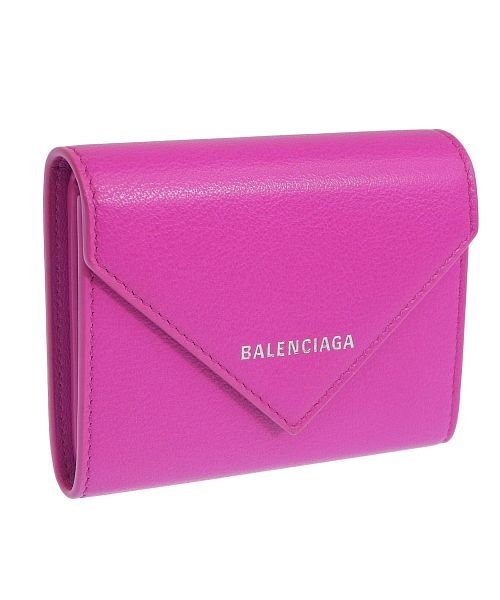 BALENCIAGA(バレンシアガ)/BALENCIAGA バレンシアガ PAPIER ペーパー 三つ折り 財布/ピンク