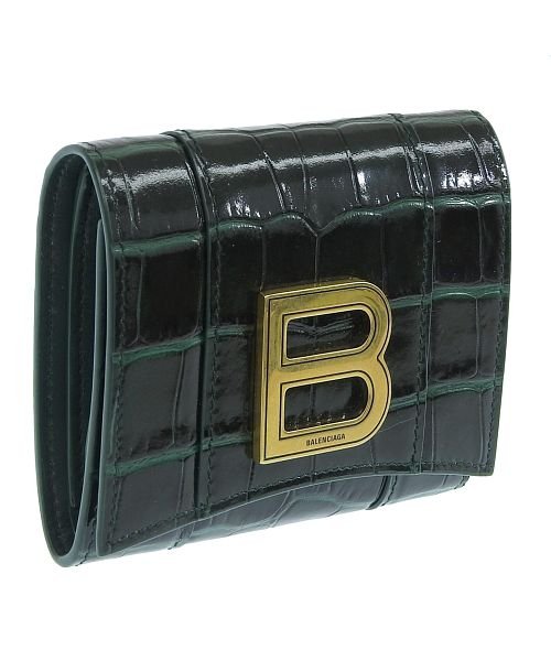 セール】BALENCIAGA バレンシアガ B. HOURGLASS MINI 三つ折り 財布  