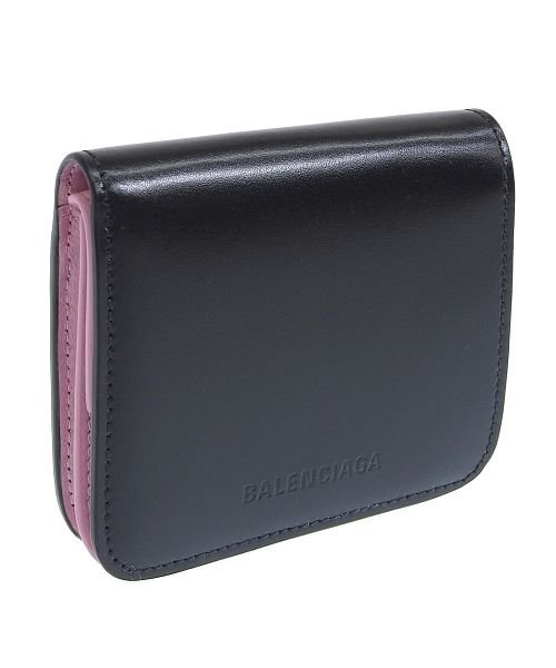 BALENCIAGA(バレンシアガ)/BALENCIAGA バレンシアガ  ESSENTIAL エッセンシャル 二つ折り財布/ブラック
