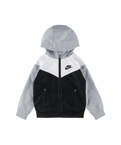 NIKE(ナイキ)/キッズ(105－120cm) アウター NIKE(ナイキ) CHEVRON WINDRUNNER JKT/BLACK×WHITE