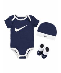 NIKE(NIKE)/ベビー(6－12M) セット商品 NIKE(ナイキ) SWOOSH HAT/BODYSUIT/BOOTIE 3/NAVY