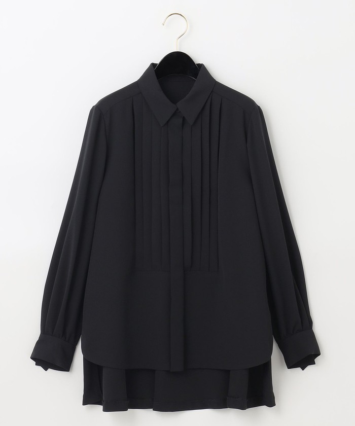 GRACECONTINENTAL ロングテールドレスシャツ ブラック 36